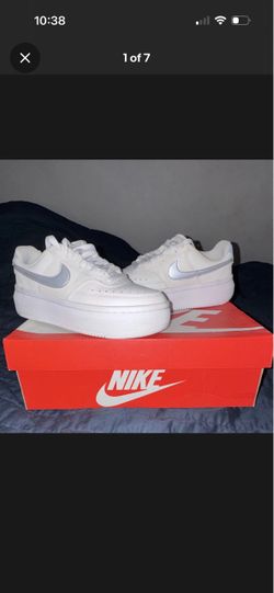 Nike Air Force 1 White Silver Sneakers