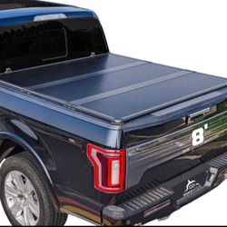 Brand New Hard Folding Truck Bed Tonneau Cover Compatible with Chevy Silverado & GMC Sierra 1 3500 HD 2010-2024 8 ft Long Box(No CarbonPro Bed
