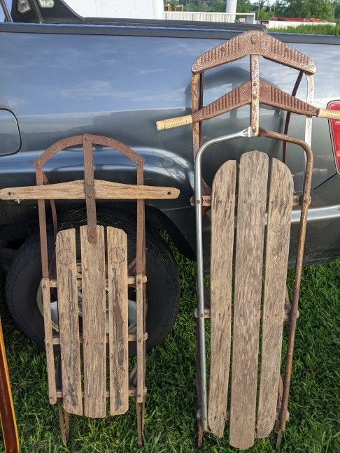 Vintage Wood Sleds