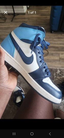 Air Jordan 1 High Navy Blue White Sneakers