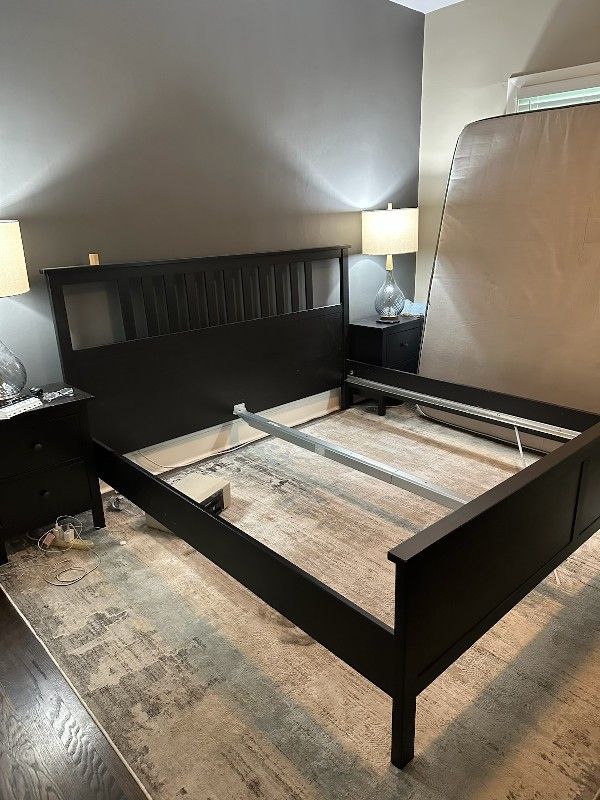 King Size Bed Frame With 2 Twin Box Springs