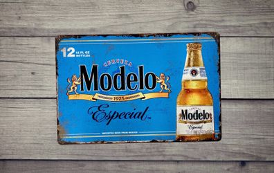 Modelo Vintage Style Antique Collectible Tin Metal Sign Wall Decor