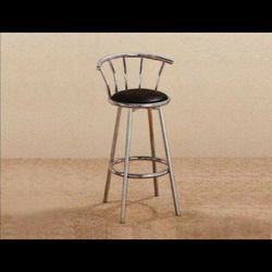 Swivel 29" Chrome Bar Stool, Set of 2

