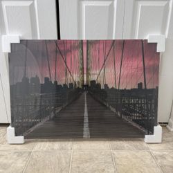 Beautiful Brand New 24 By 36 Inch Tempered Glass Wall Art. (MUST SELL TODAY)