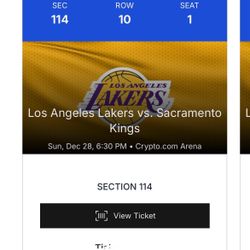 Los Angeles Lakers Vs Sacramento Kings Sunday Dec 28