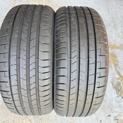 Two Premium Tires 225/40/19 Pirelli P Zero PZ4 PNCS Like New With 95% Left Excellent Pair BMW Mercedes 