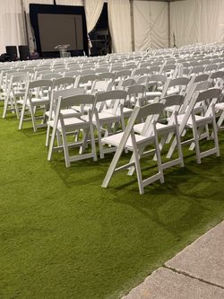 NEW  White Resin Folding Chair: Ideal for Indoor Outdoor Mesas Sillas Para Fiesta Events, Parties, and More