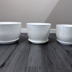 12/10/9 inch plastic plant pots with drainage