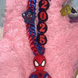 Spiderman Man Graduation Lei 