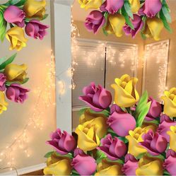 3 Strings Yellow Constant Clear Incandescent Plug-In Christmas Icicle Lights