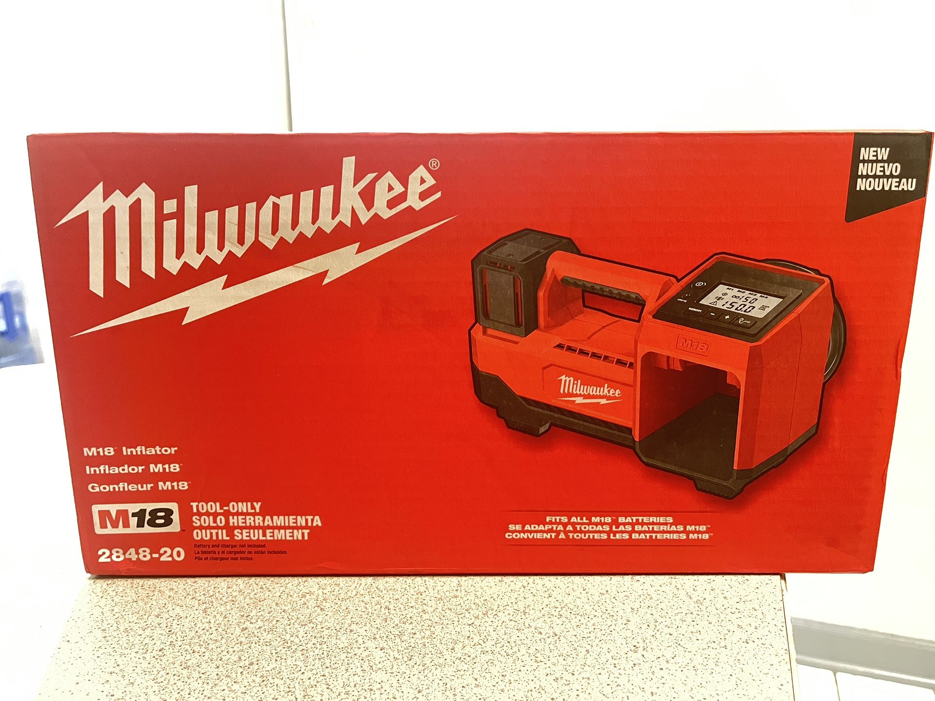 Milwaukee New M18 Inflator (tool Only)