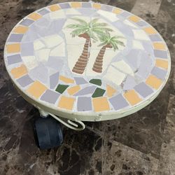 Mosaic Tile Plant Holder Caddy 9”
