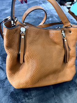 Burberry Leather & Check Bucket Shoulder Bag – Authentic