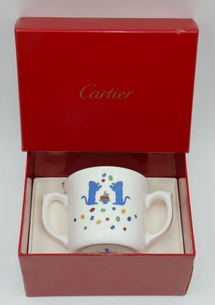 Cartier "La Maison de Enfants" Porcelain Double Handled Mug