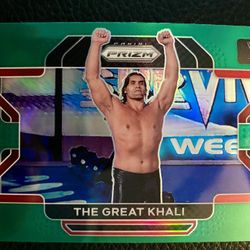 The Great Khali 2022 Panini Prizm WWE #80 GREEN PRIZM! 
