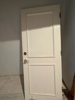 White 2-Panel Interior Door with Hardware
