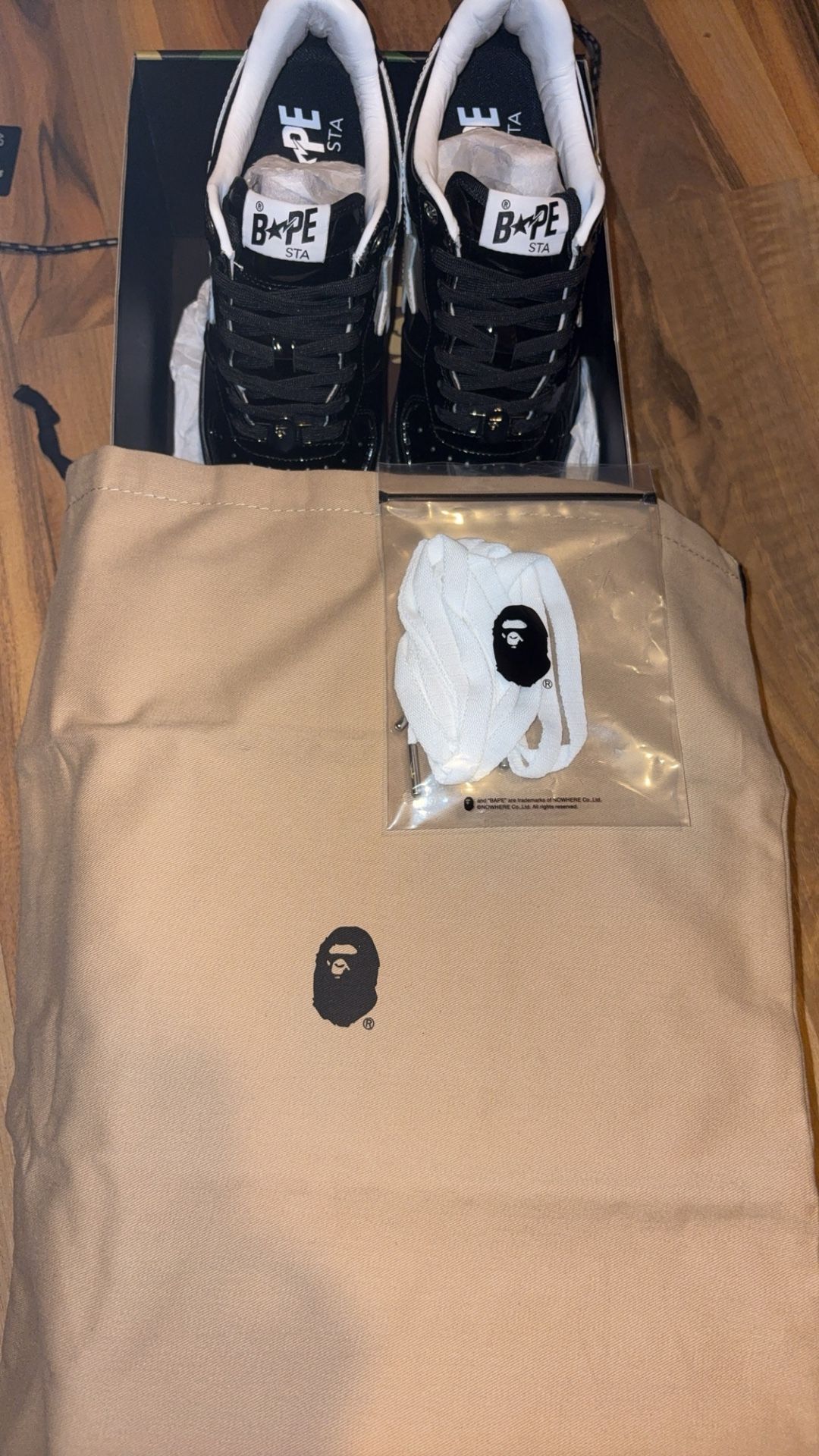 Black Patent Bapesta