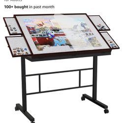 Jigsaw Puzzle Table 1500pcs, Adjustable Five Up Angles Puzzle Table with Drawers,Puzzle Board with Drawers,Puzzle Tables for Adults