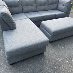 L-shape Sofa with ottoman 