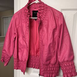 Pink Leather Jacket 