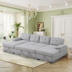 Big Sleeper Sofa Bed U Shape Sectional Couch 🛋️ Brand New In Box 📦 