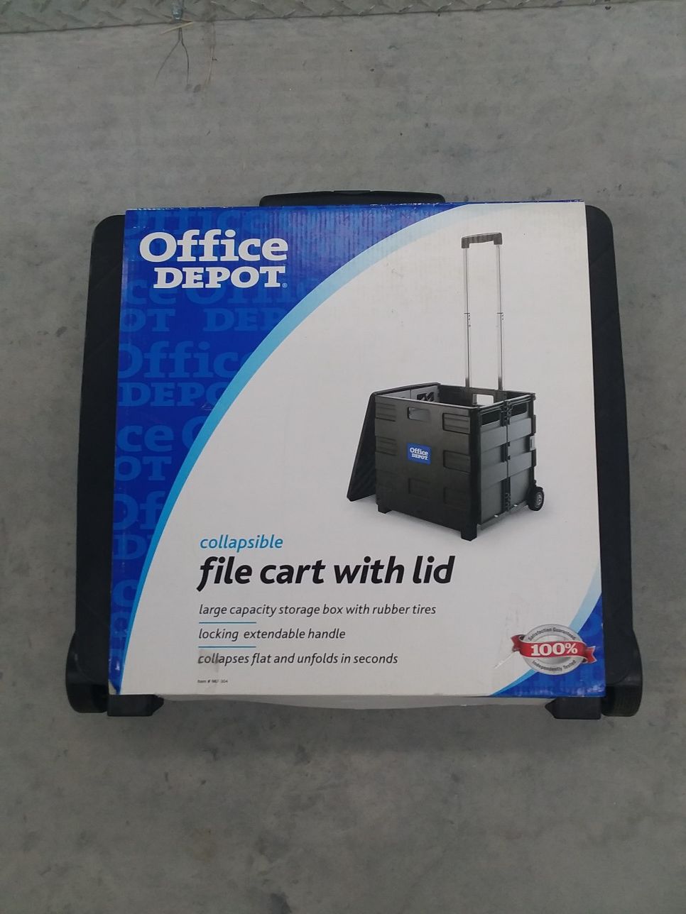 Office Depot Collapsible File Cart/Lid