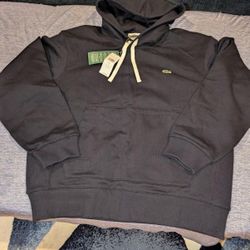 Lacoste Hooded Sweatshirt Black US XXL FR  7 Heavyweight SH1701 51 HDE, GN8103