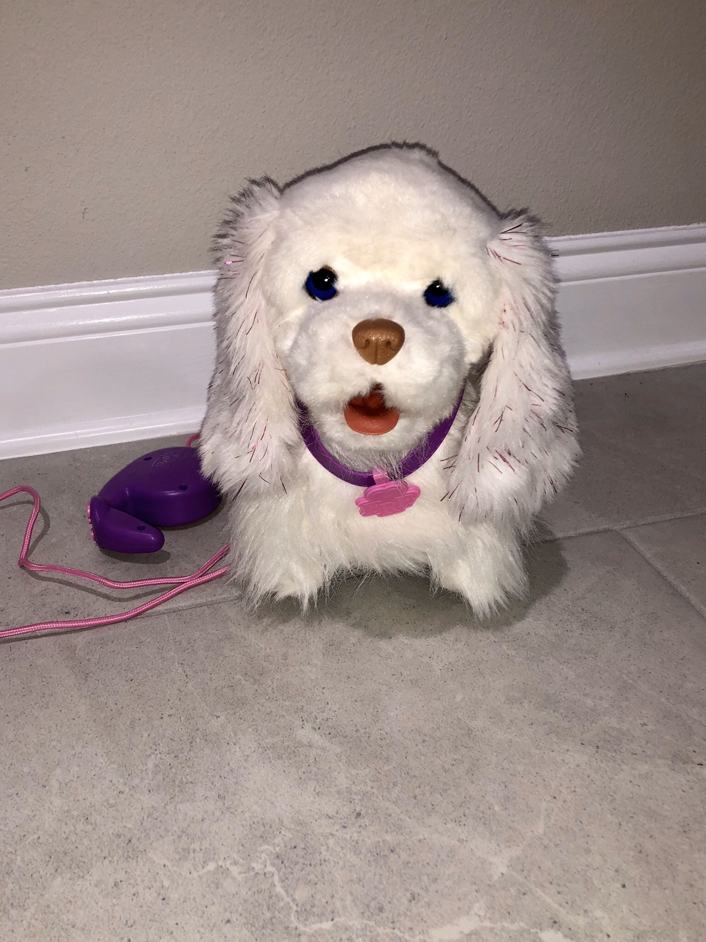 FurReal Friends Get Up and GoGo My Walkin Plush Pup Pet with attached remote control leash