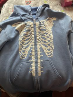 skeleton jacket glows in dark!!