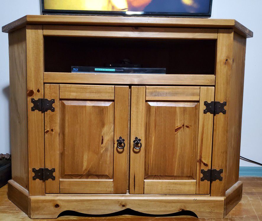 REDUCED-TV Stand, cabinet, corner, solid wood