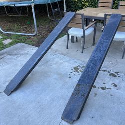 Solid metal ramps for 4 wheeled vehicles or tools