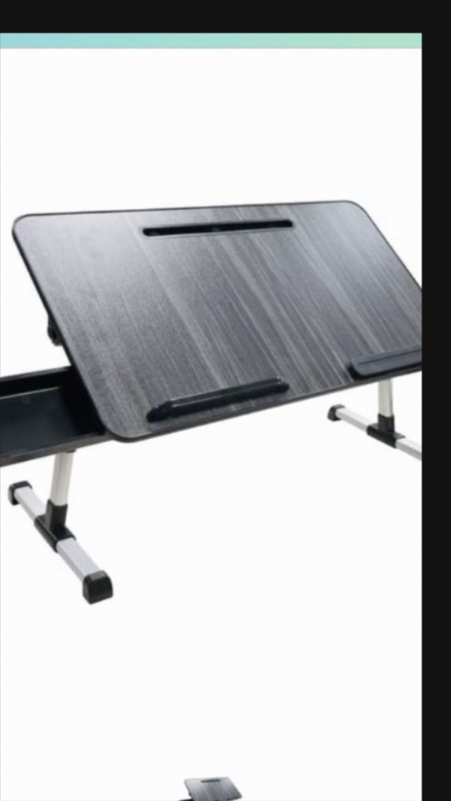 NEARPOW Laptop Desk for Bed, Larger Size Bed Table Laptop Bed Tray, Height and Angle Adjustable Computer Standing Desk Lap Desk with Foldable Legs for