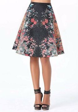 NWT bebe Detailed Print Flared Skirt Size 0 and Size 2