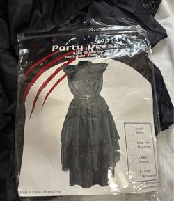 Black Youth Party Dress Large