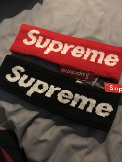 Supreme Black and Red Headband