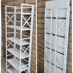 WHITE FOLDING BOOKCASE / BOOKSHELF 