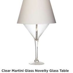 Lamp, Clear Glass Martini 