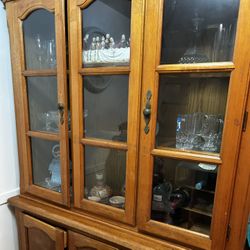 Kitchen storage Cabinet With Glass Door With 2 Drawers 