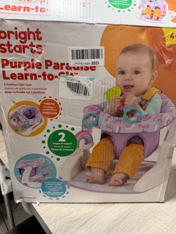 Bright Starts Purple Paradise Learn-to-Sit Floor Seat