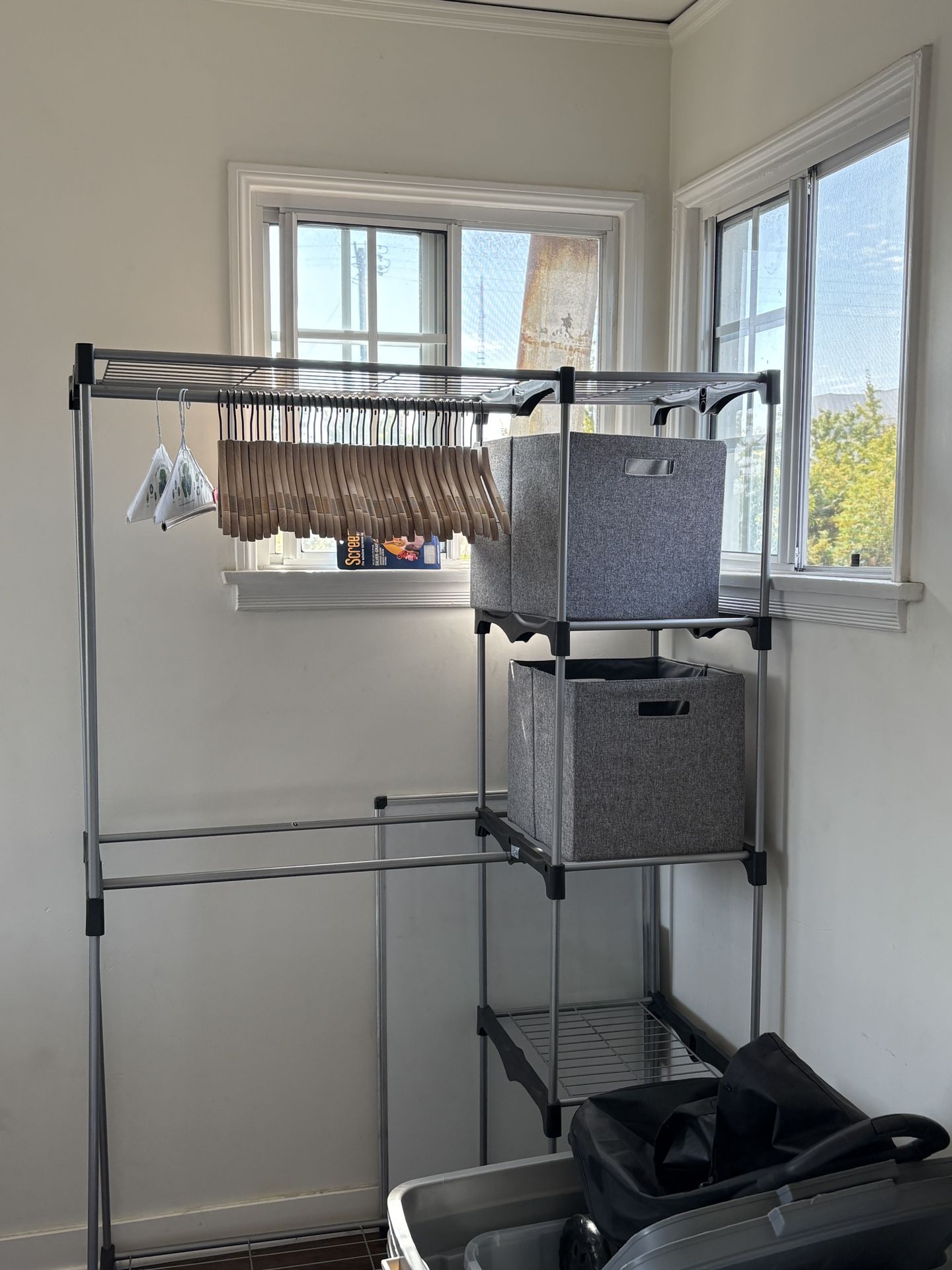 Clothes Rack And Storage Shelf