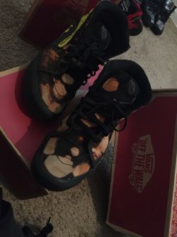 Custom bleached vans size 9.5 men