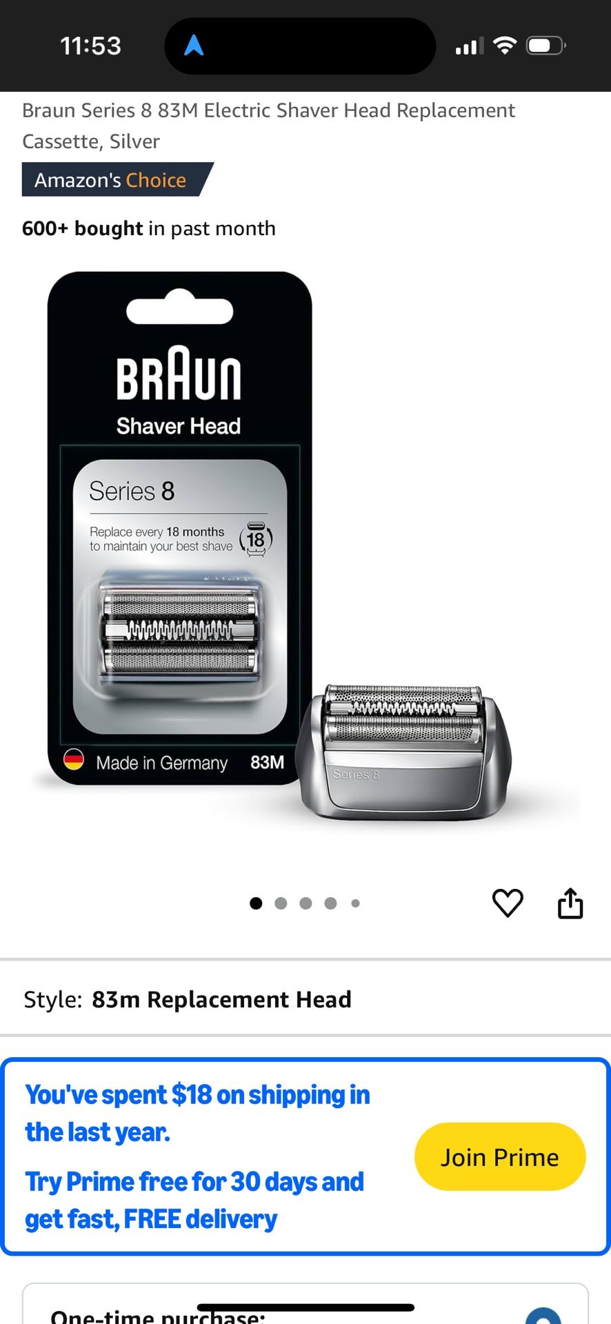 Braun Series 8 Replacement Head