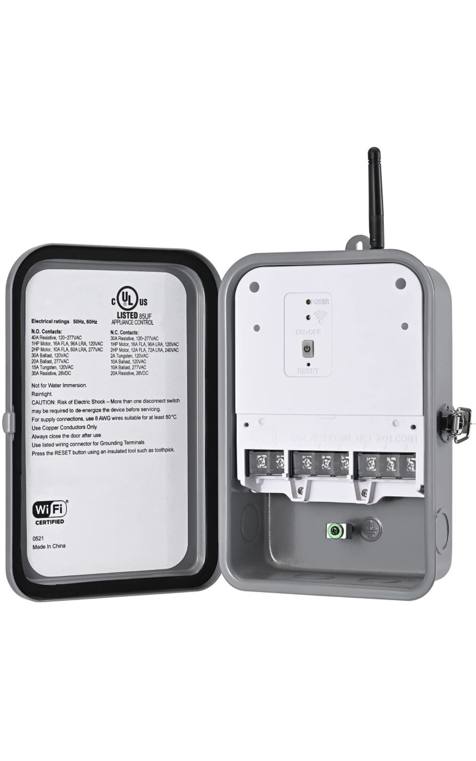 DEWENWILS Pool Pump Timer, Outdoor Smart Wi-Fi Box, Heavy Duty 40A 120-277 VAC 2HP Wireless Controller Timer for Pool, Water Heater,