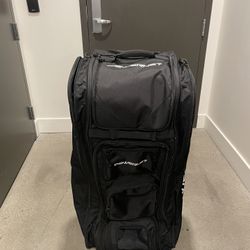 PowerNet All Gear Transporter Baseball Travel Bag, Rolling Duffle with Wheels & Handle for Baseball Accessories, Catchers Gear & Bats
