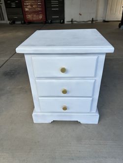 Small white nightstand