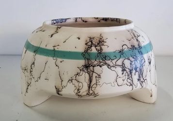 Horsehair Horse Hair Art Pottery Vase - Signed
