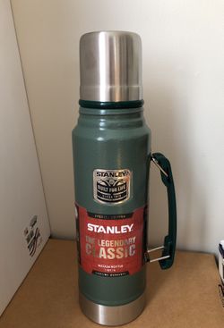 Stanley 1 Liter Classic Vacuum Bottle (1.1 Qt) Hammertone Green Thermos