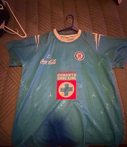 cruz azul jersey cocacola sponsor