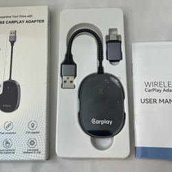 Wireless CarPlay Adapter, Converts Factory Wired CarPlay to Wireless, Plug and Play Car Play Wireless Adapter, Compatible with iPhone Multi-User Seaml