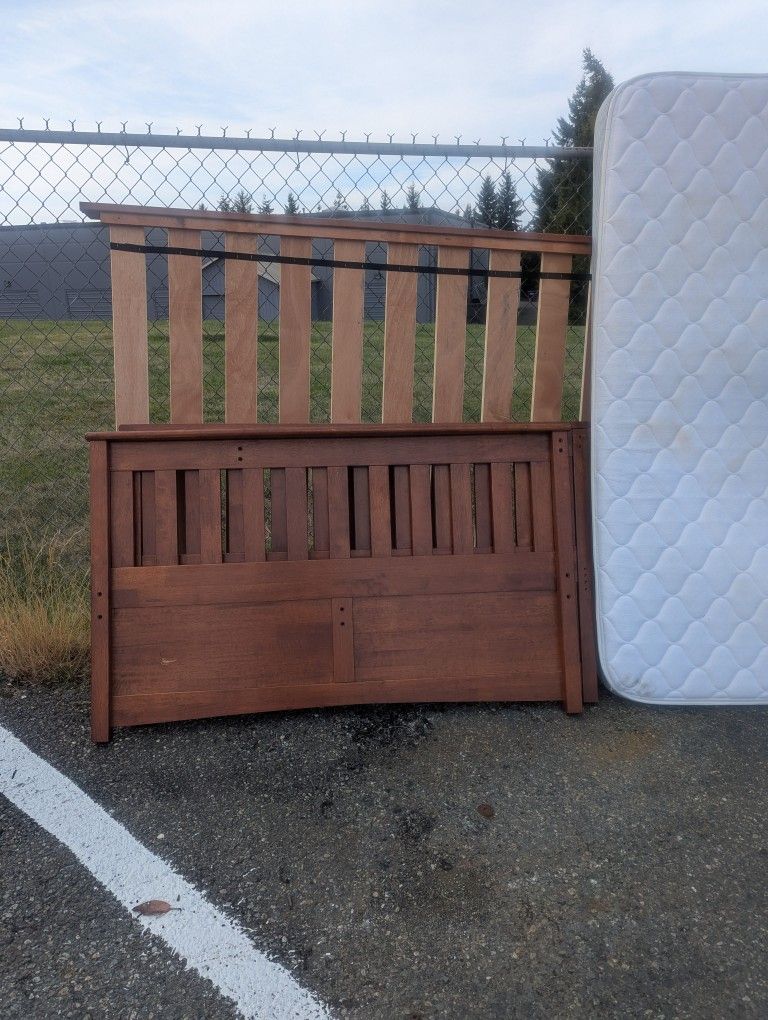 FREE - Full Size Bed Frame And Mattress